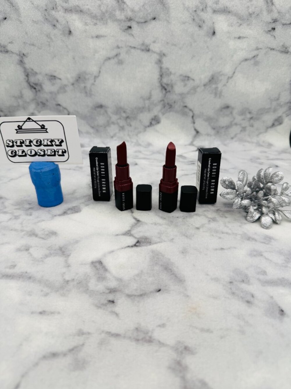 Bobbi Brown Beauty Gift Set-Crushed Lip Color Ruby,Matte Lipstick-2pc-BOXED-NEW
